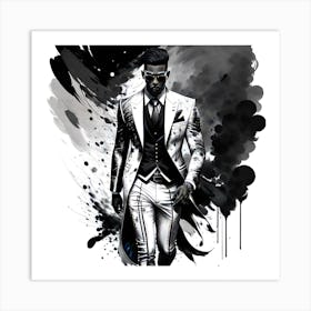 Man In A Suit 2 Art Print