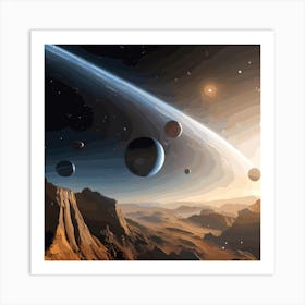 Planets In Space Art Print