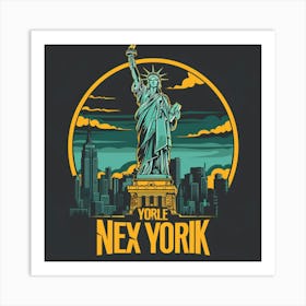 A Statue Of Liberty In New York Vector Design Il 1719923113 1 Art Print