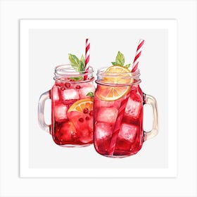 Pomegranate Cocktail Art Print