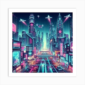 Futuristic City 4 Art Print