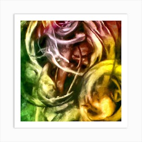 Abstract Roses Art Print