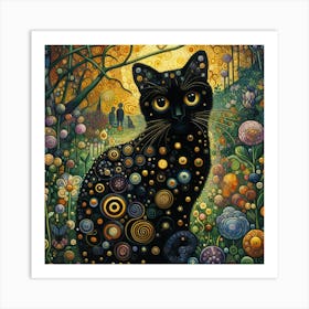 Cat In The Garden Art Print