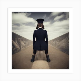 Woman In Uniform Art Print