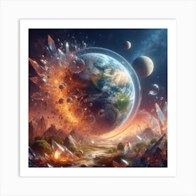 Earth In Space 14 Art Print