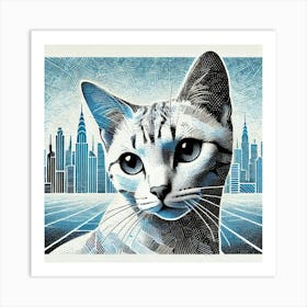 Embertrace City Cat Art Print