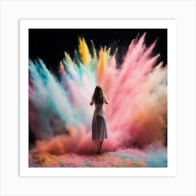 Colorful Powder Art Print