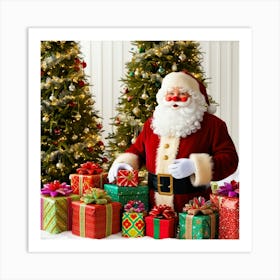 Santa Claus With Presents 2 Art Print