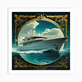 Yacht In The Ocean 7 Art Print