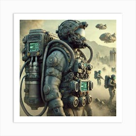 Venusian Infantry Life Support Converted Art Print