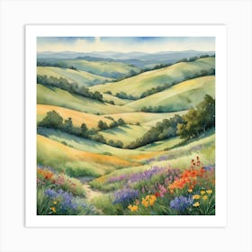 California Wildflowers Art Print 3 Art Print