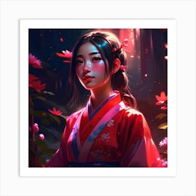 Asian Girl Art Print