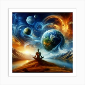 Meditation In Space Art Print