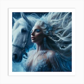 Lady Gaga as the Ice Queen Art Print