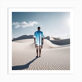 Portrait Of A Man In The Desert Art Print