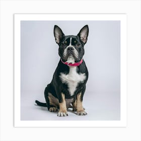 Portrait Of A French Bulldog Art Print