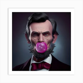 Abraham Lincoln bubblegum Art Print