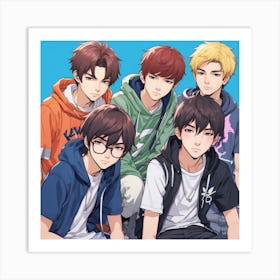 Portrait Of Teenage Friends As A Cool Group 1 1 0 Art Print