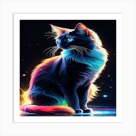 Cat Painting Art Print