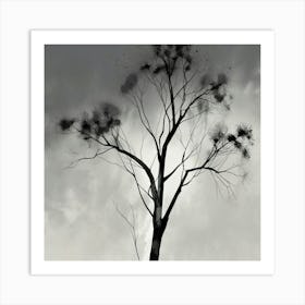 Smoky tree 1 Art Print