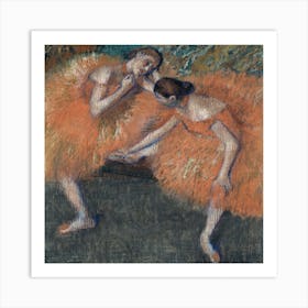 Two Acrobats, Edgar Degas Square Art Print