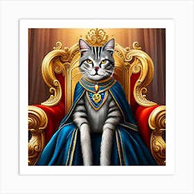 King Cat Art Print