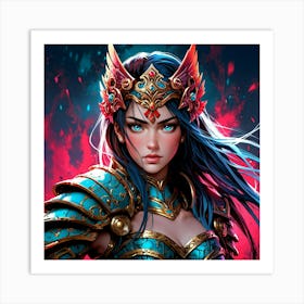 Default A Gracefully Fierce Anime Warrior Princess (4) 1 Art Print