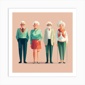 Old People 3 Art Print