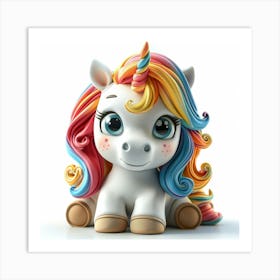 Unicorn Figurine 104 Art Print