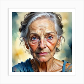 Portrait Of An Old Woman 2 Art Print