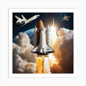 Space Shuttle Art Print 1 Art Print