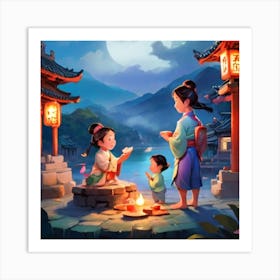 Chinese Family Art Print