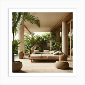 Ultra Realistic Photo Of Bali Inspired Cream Stone (16) Art Print