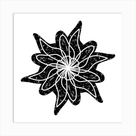 Black And White Flower 2 Art Print