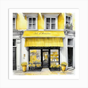 Yellow Shop Front Art Print