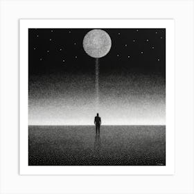 Moon And The Man Art Print