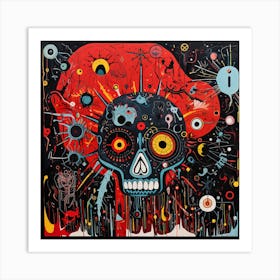 'Sugar Skull' 3 Art Print