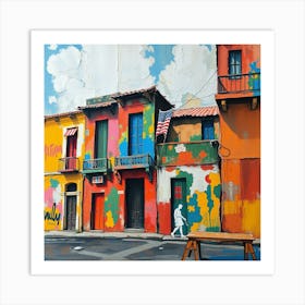 Colorful Houses In Cuba Art Print