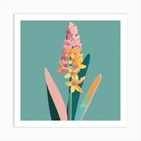 Hyacinth Square Flower Illustration Art Print
