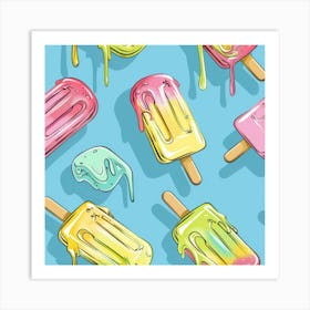 Ice Cream Pops Art Print