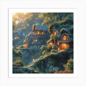 Hobbit Village Art Print