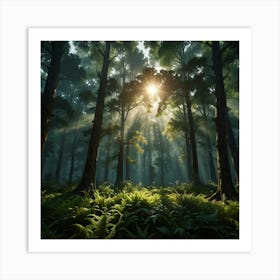 Ferns In The Forest 5 Art Print