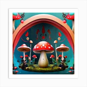 Mushroom Garden 2 Art Print