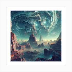 Fractal Landscape 1 Art Print