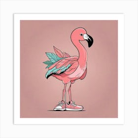 Pink Flamingo Art Print