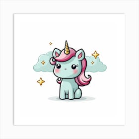 Cute Unicorn 796 Art Print