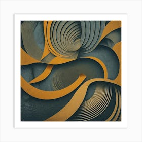 Flowing Stone Tri Tone_#12 Art Print