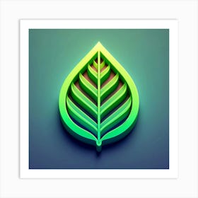 Leaf Logo Art Print