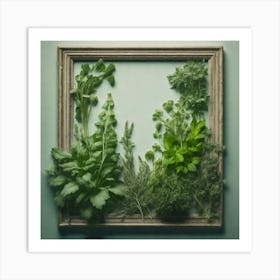 Frame Of Herbs 15 Art Print