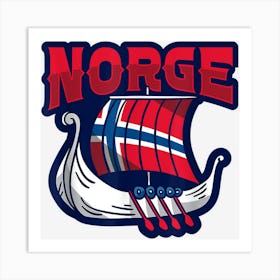 Norge Design For A Norwegian Viking Art Print